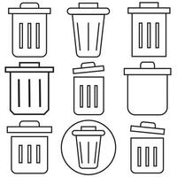 skräp ikon vektor för webb och mobil app. skräp kan ikon. radera tecken och symbol.