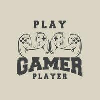 Spiel Konsole Logo, Spieler Design Gamepad Illustration Symbol Vorlage vektor