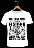 fiske t-shirt design. vektor