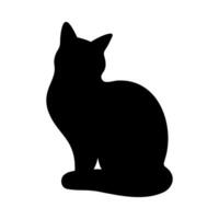 Katze Silhouette Illustration auf isoliert Hintergrund vektor