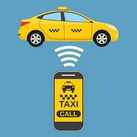 taxi mobil app begrepp. vektor