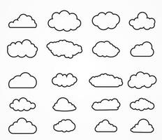 Wolke Formen Sammlung vektor