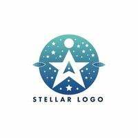 stellar Astrologie Star Galaxis Logo Design Vektor Vorlage