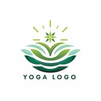 naturlig yoga begrepp design logotyp vektor mall