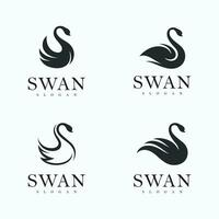 Schwan Logo einfach und elegant Vektor Symbol