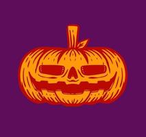 Satz handgezeichneter Halloween-Kürbis vektor