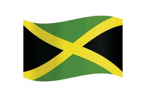 jamaica flagga officiell färger vektor illustration