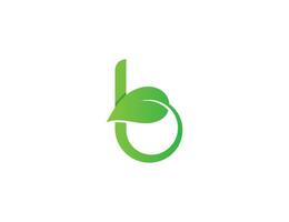 första brev b blad logotyp begrepp ikon tecken symbol element design. ört, organisk, naturlig Produkter, hälsa vård, spa, organisk logotyp. vektor illustration mall