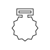medalj mall ikon vektor. tilldela form illustration tecken. medalj laser skärande symbol eller logotyp. vektor