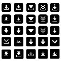 herunterladen Symbol Vektor Satz. hochladen Taste Illustration Sammlung. Belastung Symbol oder Logo.