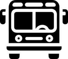 ein Bus Symbol Vektor Silhouette schwarz Farbe 8