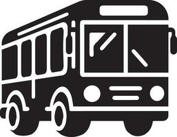 ein Bus Symbol Vektor Silhouette schwarz Farbe 28