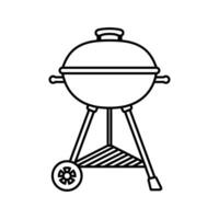 bbq ikon vektor. grill illustration tecken. picknick symbol eller logotyp. vektor