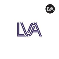 Brief lva Monogramm Logo Design mit Linien vektor