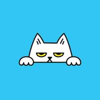 neugierig spähen Katze Vektor Illustration
