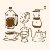 Kaffee-Element-Sammlung vektor