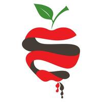 Apfel Logo Design Konzept vektor