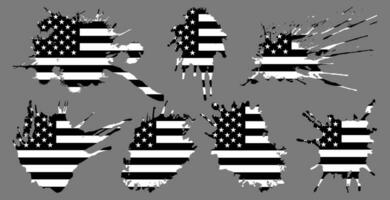 Blut Spritzen Grunge USA Flagge, Grunge USA Flagge einstellen Vektor, Grunge, Flagge, Silhouette, Unabhängigkeit, Juli, 4 .. von Juli, 4 .. Juli, Flagge Silhouette vektor