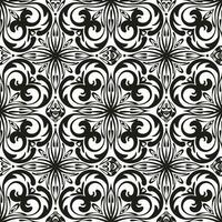 Vektor nahtlos Hintergrund. Zier abstrakt Muster im schwarz Farbe auf ein Weiß Hintergrund. Ideal zum Textil- Design, Tapeten, Seide Schals, Fliesen.