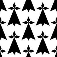 mönster breton hermelin hermelin. svart symbol på en vit bakgrund. vektor illustration