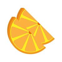 Vektor-Illustration von Orangenfrucht-Schnitt-Symbol vektor