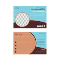 Business-Postkarte-Template-Design kostenloser Vektor