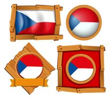 Flagge von Chile auf verschiedenen Bildern vektor
