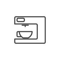 Kaffee Hersteller Symbol. Zeichen zum Handy, Mobiltelefon Konzept und Netz Design. Gliederung Vektor Symbol. Symbol, Logo Illustration. Vektor Grafik.