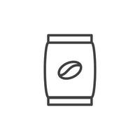 Kaffee Tasche Symbol. Zeichen zum Handy, Mobiltelefon Konzept und Netz Design. Gliederung Vektor Symbol. Symbol, Logo Illustration. Vektor Grafik.