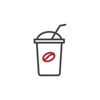 Kaffee Tasse Symbol. Zeichen zum Handy, Mobiltelefon Konzept und Netz Design. Gliederung Vektor Symbol. Symbol, Logo Illustration. Vektor Grafik.