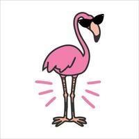 eleganta , modern och grymt bra flamingo konst och illustratör vektor