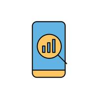 Präzision Einsichten rationalisiert Netz Symbole zum Daten Analyse, Statistiken, und Analytik minimalistisch Gliederung und Farbe füllen Sammlung im Vektor Illustration. Taschenrechner, Daten, Datenbank, entdecken,