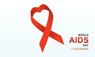 värld AIDS medvetenhet dag begrepp vektor