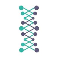 DNA-Doppelhelix Violett und Türkis Farbsymbol vektor
