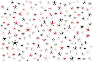 röd kärlek hjärta form abstrakt sömlös trendig mönster för Lycklig valentines dag vektor