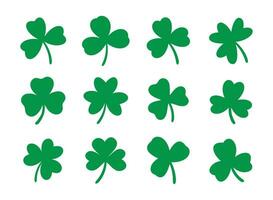 Grün vier Blatt Kleeblatt Symbol von gut Glück beim St Patrick's Festival vektor