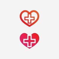 hälsoskydd med sköld logotyp design vektor mall för medicinsk eller försäkringsbolag-vektor