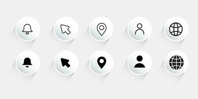 Kontakt oss ikon ange.kontakt och kommunikation icons.set av kommunikation ikon. vektor