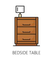 Bett Tabelle Möbel Symbol, Zuhause Innere Artikel vektor