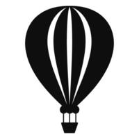 vektor illustration. silhuett av varm luft ballong. luft transport för resa. isolerat på vit och grå bakgrund.