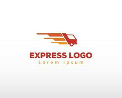 uttrycka logotyp kreativ logotyp snabb leverans logotyp logistisk logotyp lastbil logistisk logotyp vektor