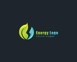 energi natur logotyp kreativ begrepp vektor