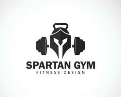 spartanisch Fitnessstudio Logo kreativ Fitness Helm spartanisch Design Konzept stark Sport vektor