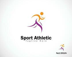 Sport abstrakt Logo Lauf Menschen Logo abstrakt kreativ Gesundheit Pflege vektor