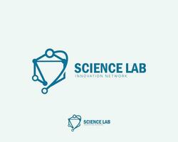 molekyl logotyp kreativ vetenskap labb design begrepp sexhörning tech ansluta nätverk biologi smart aning innovation vektor