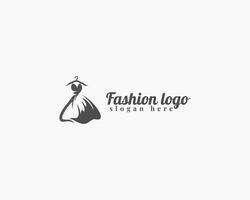Mode Logo kreativ Zeichnung schwarz und Weiß Schönheit modern vektor