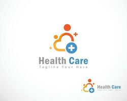 hälsa vård logotyp kreativ design abstrakt medicinsk mamma och bebis sjukhus klinik vektor