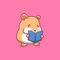 Hamster lesen Charakter vektor