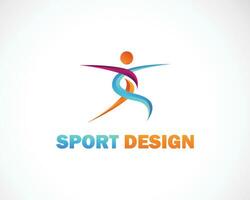 sportlich Logo kreativ Yoga Design Menschen abstrakt Sport Schönheit vektor