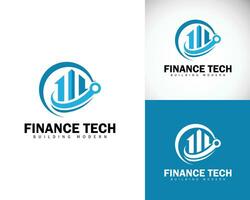 Finanzen Technik Logo kreativ Gebäude Stadt Wachstum Markt Digital vektor